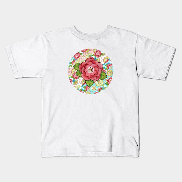 Alpen Rosa Rugosa Kids T-Shirt by PatriciaSheaArt